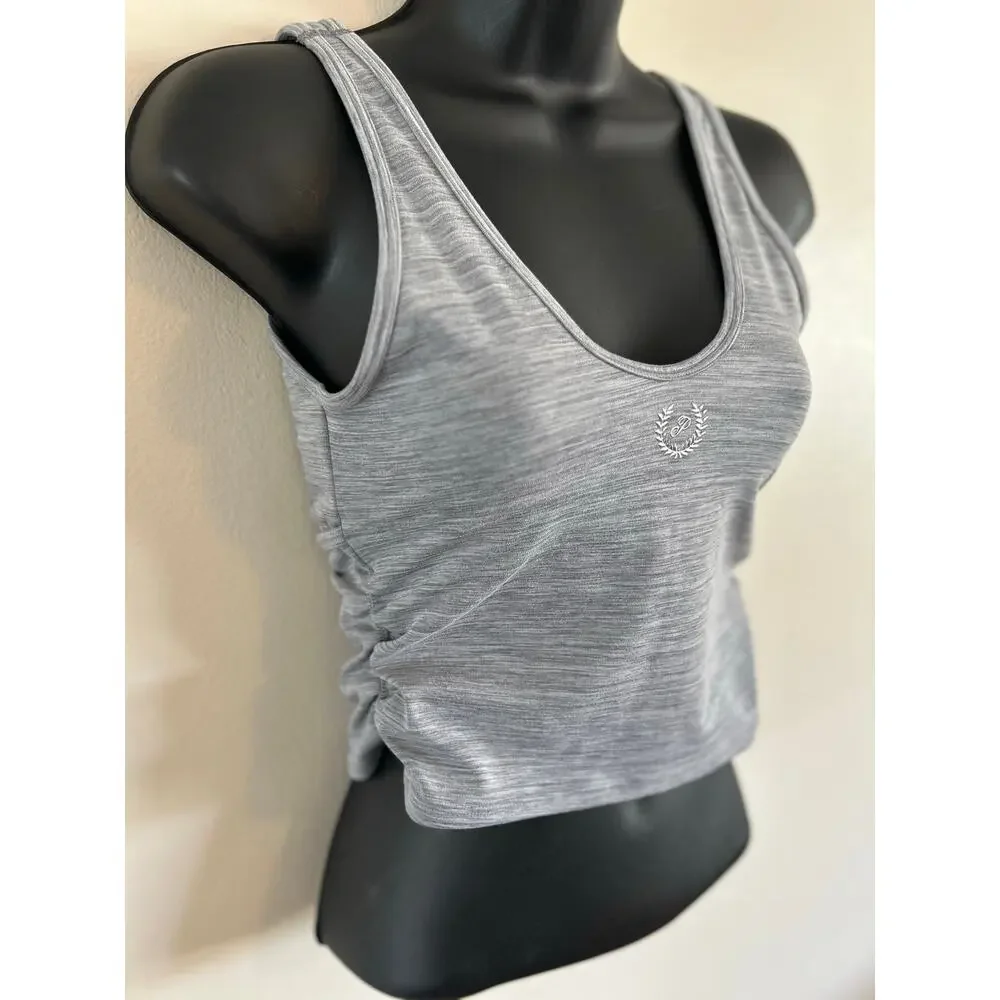 Victoria’s Secret PINK Gray Heathered Sports Bra Longline Tank Size Small